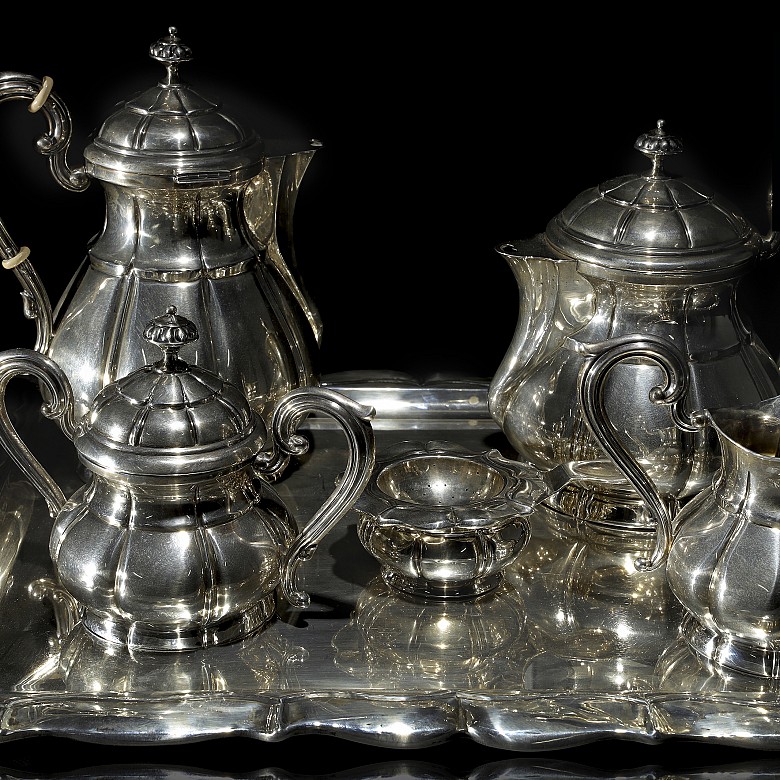 Spanish silver coffee set, 20th century
