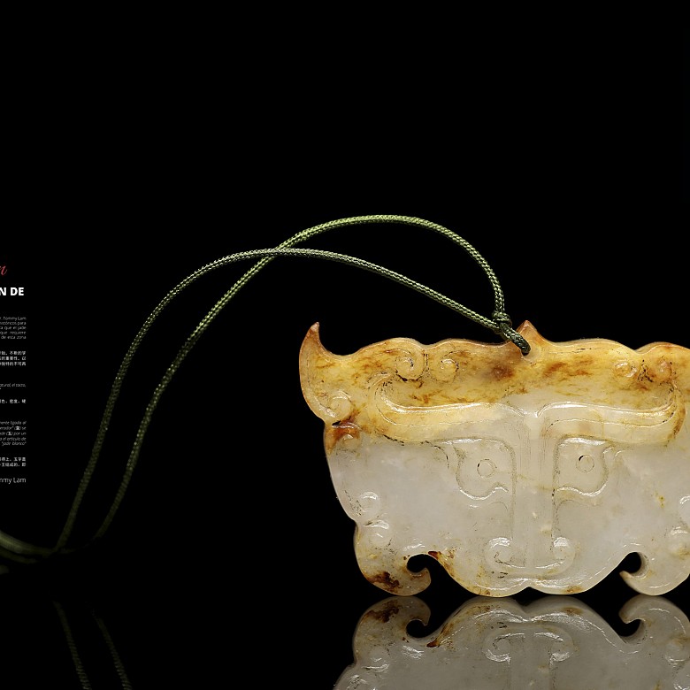 Máscara de jade blanco, dinastía Han del este