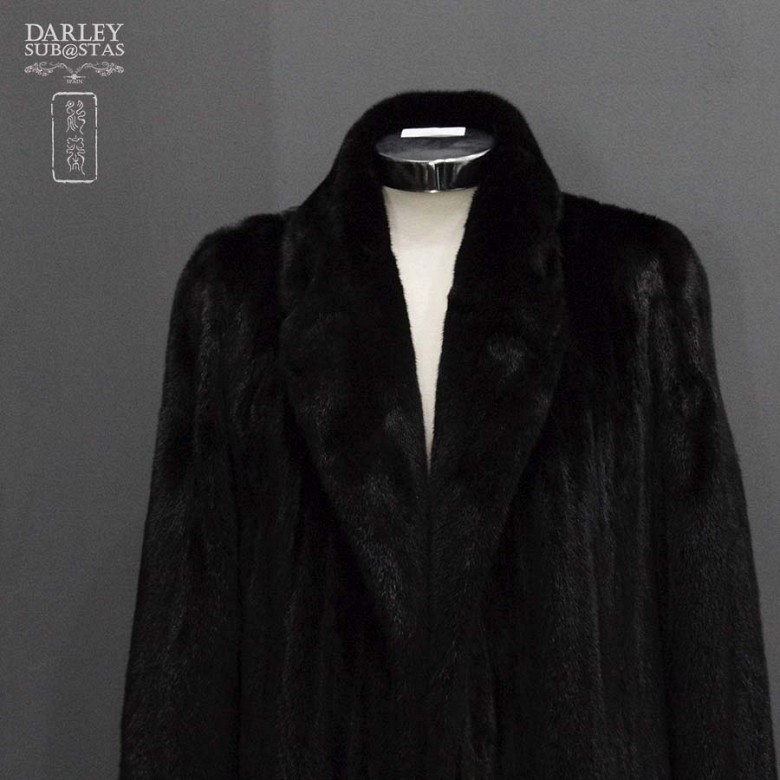 Precioso abrigo de visón negro diamante - 2