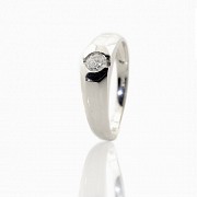 Solitaire Ring in 18k white gold with diamond - 1