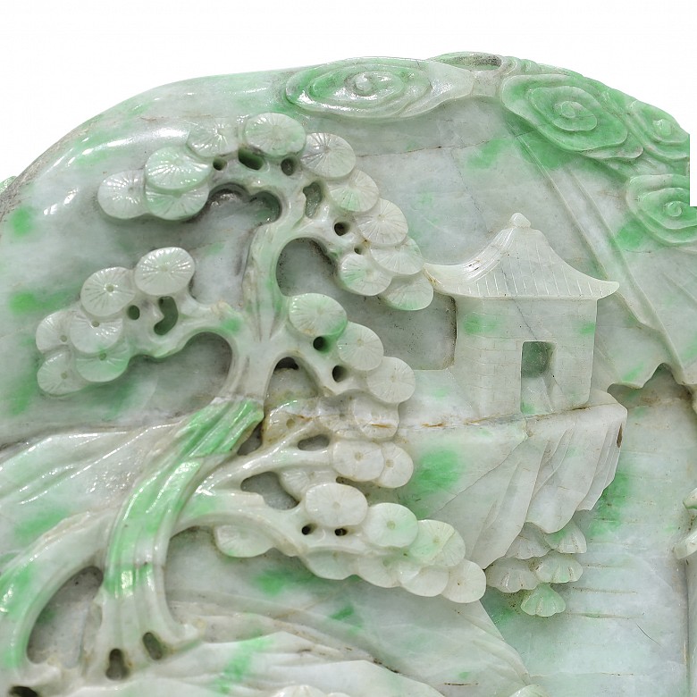Carved jadeite mountain, 20th century - 2