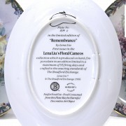 Porcelain oval decorated plates, Lena Luis, 1996.