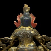 Gilded bronze guardian, China, Qing dynasty