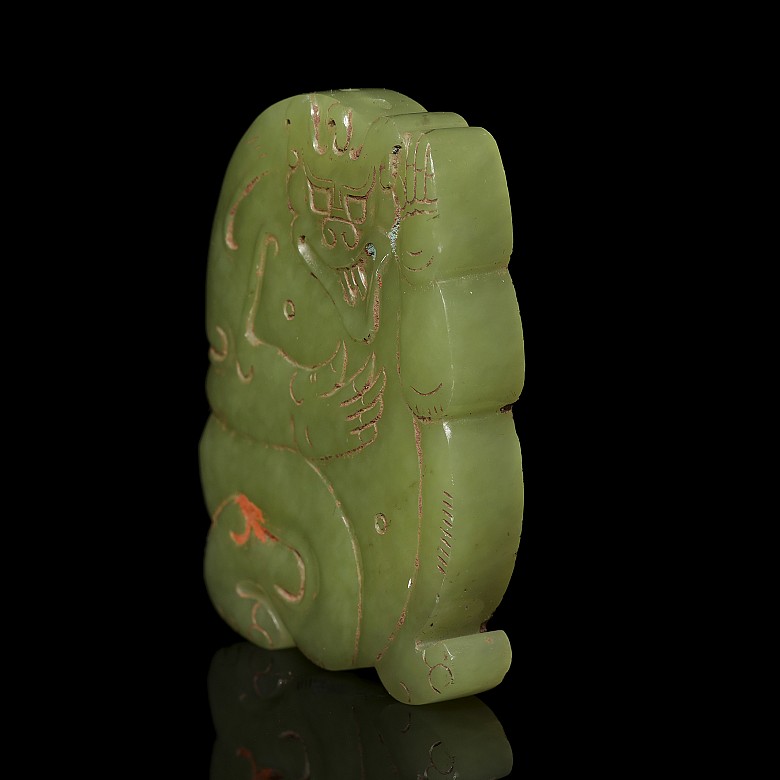 Yellow bear jade plaque, Han dinasty