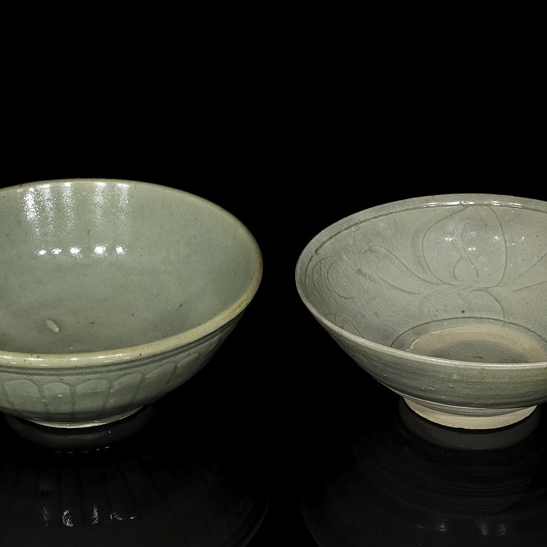 Two glazed pottery bowls, Song dynasty - 3