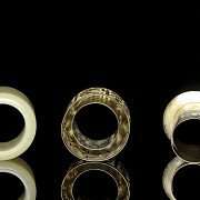 Jade and silver rings, Qing dynasty