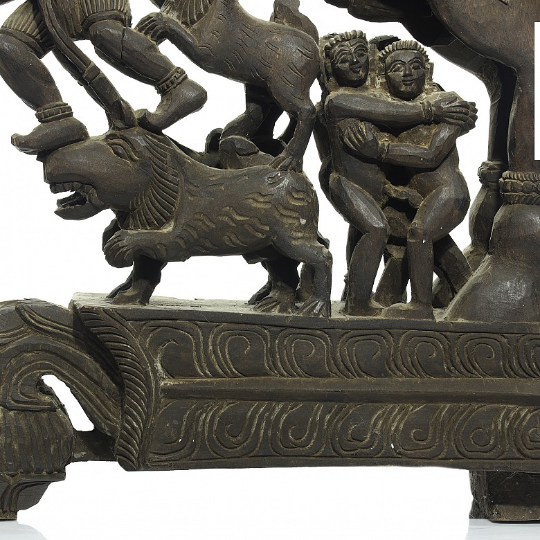 Warrior riding wooden, India, S.XIX - XX - 6