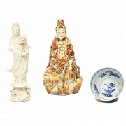 Lote de porcelana china esmaltada, s.XX