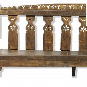 Rustic wooden bench, 20th century - 4