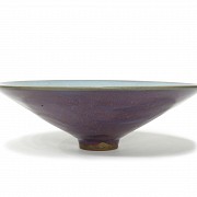 Gran cuenco de cerámica vidridada Jun, dinastía Jin (1125 - 1234)