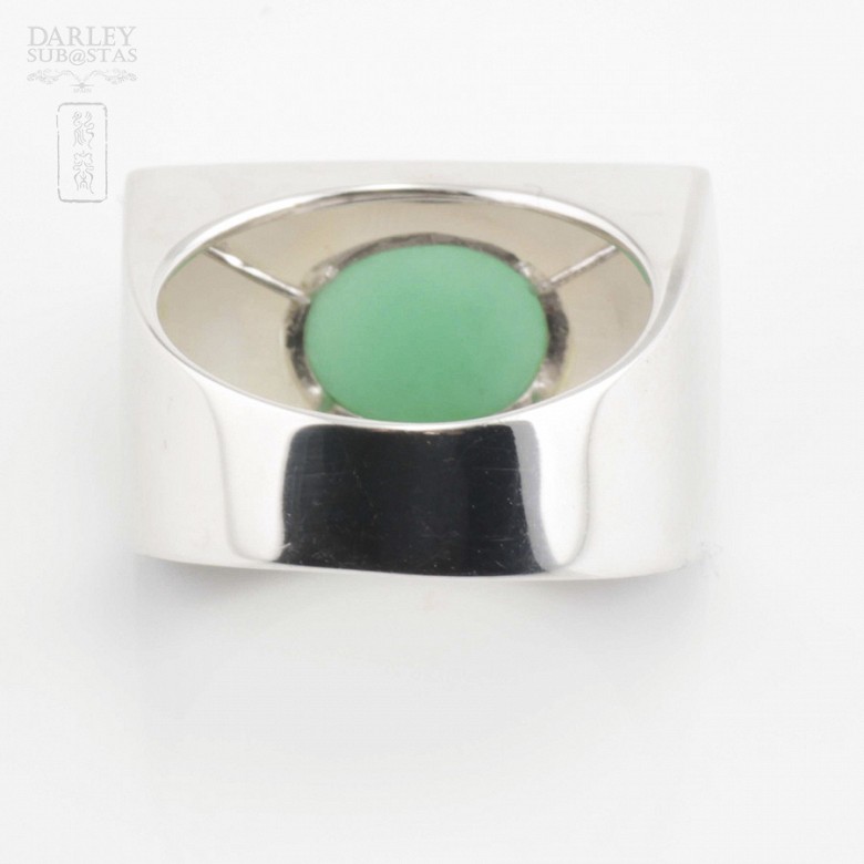 Original anillo de jade con nacar natural - 3