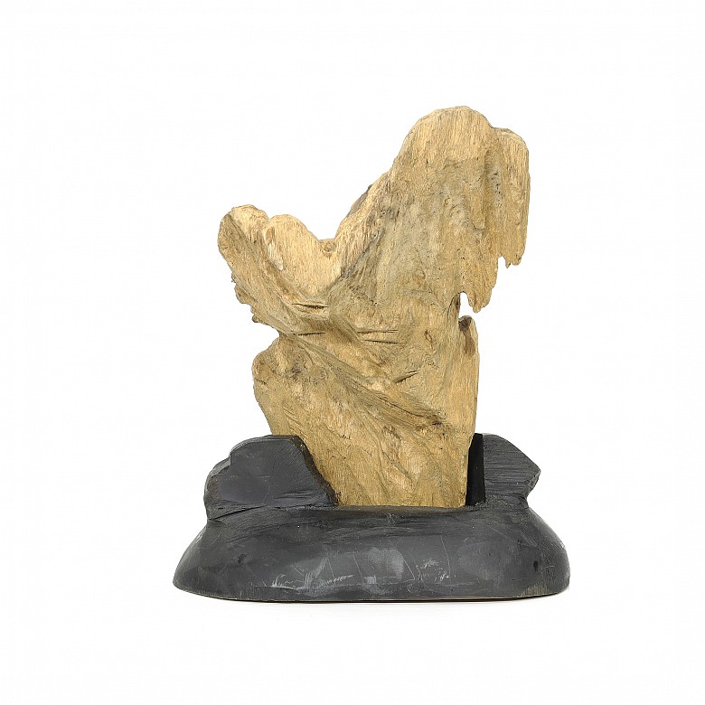 Wooden mountain, with pedestal, 20th Century