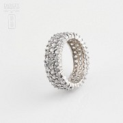 Bonito anillo en plata-rodio y circonitas - 3