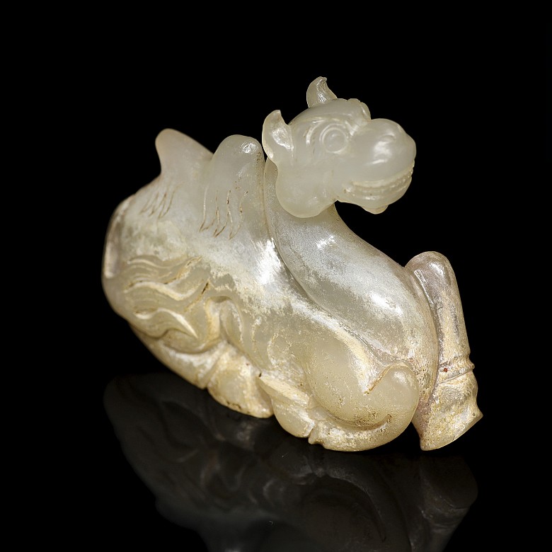 Figura de camello en jade tallado, dinastía Tang - 4
