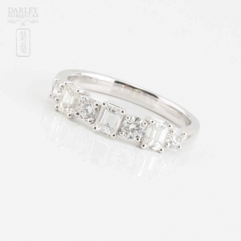 Fantástico anillo oro blanco 18k y diamantes - 1