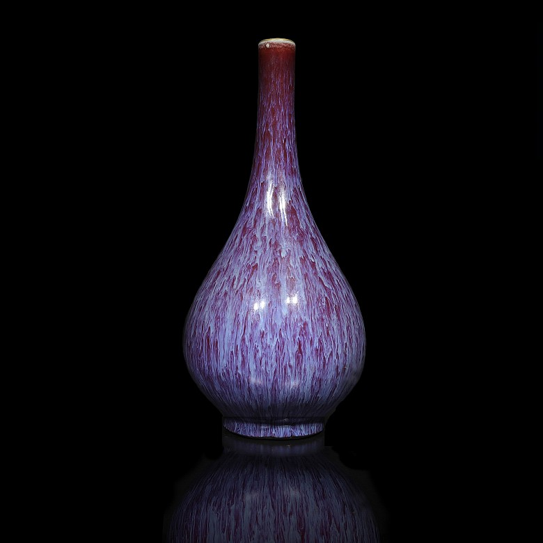 A flambé-glazed vase, Qianlong mark, Qing dynasty