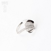 Ring in 18k white gold and diamonds - 3