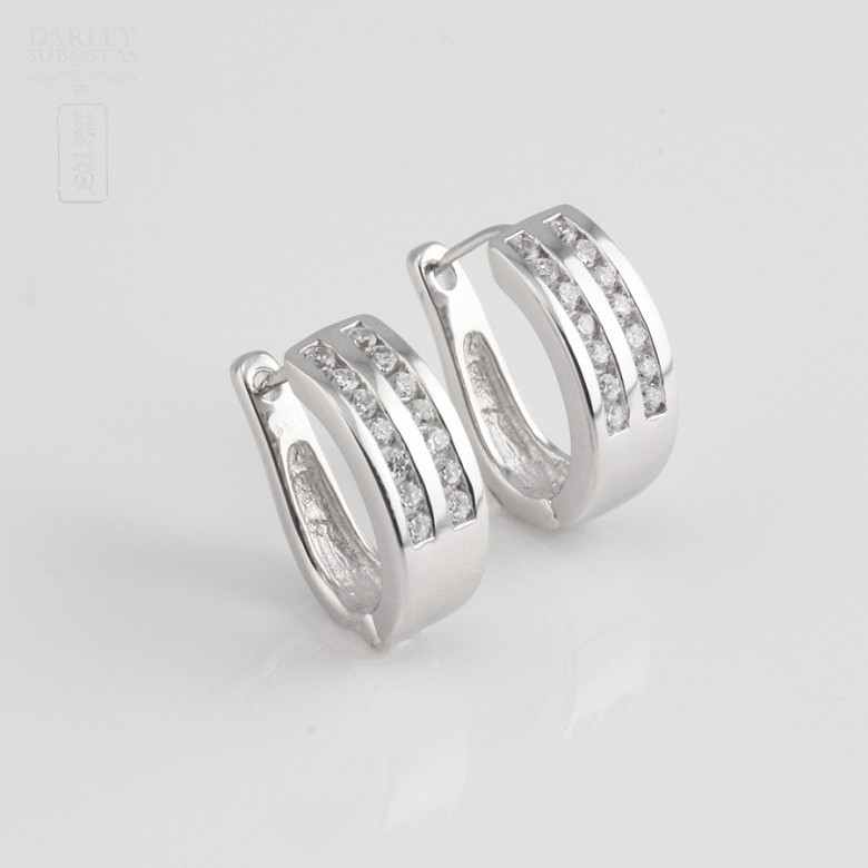 Sterling silver zirconia earrings, 925m / m - 2