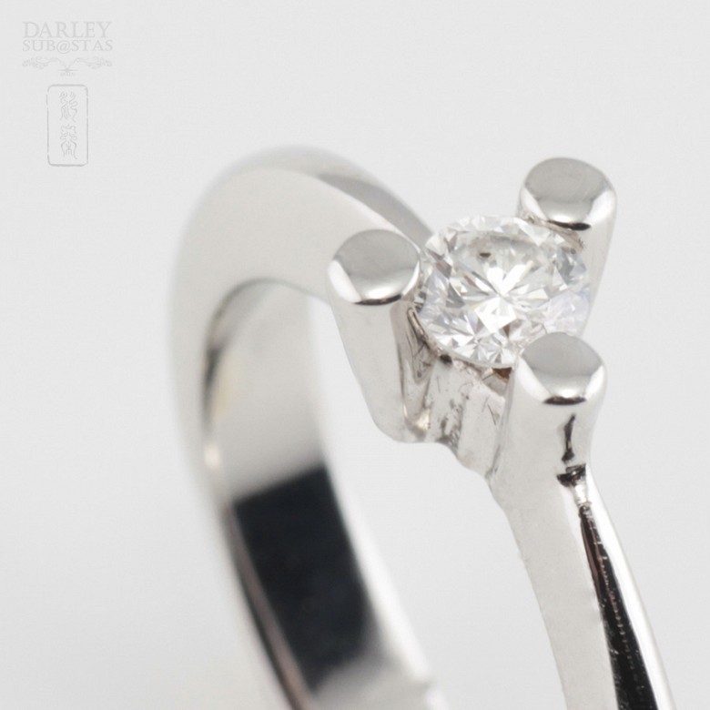 0.16cts Solitaire Diamond 18k White Gold - 4