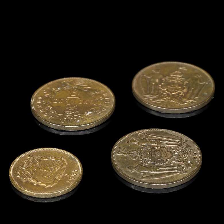 Four Borneo coins, 19th century - 3