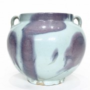 Tinaja Junyao de cerámica vidriada, dinastía Yuan (1279-1368).