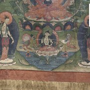 Tibetan silk thangka, 19th c.