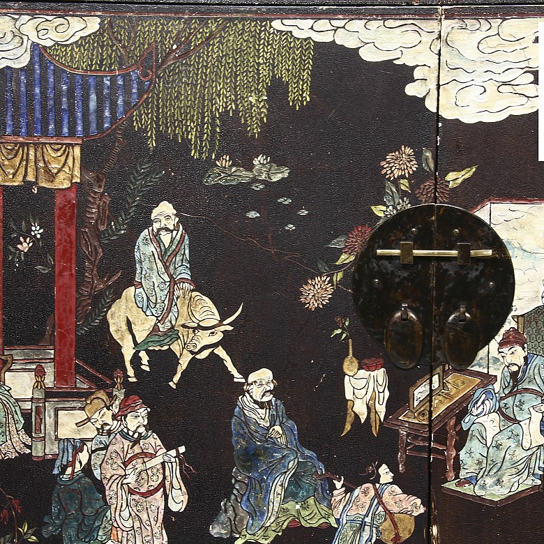 Aparador chino de madera lacada, dinastía Qing - 4