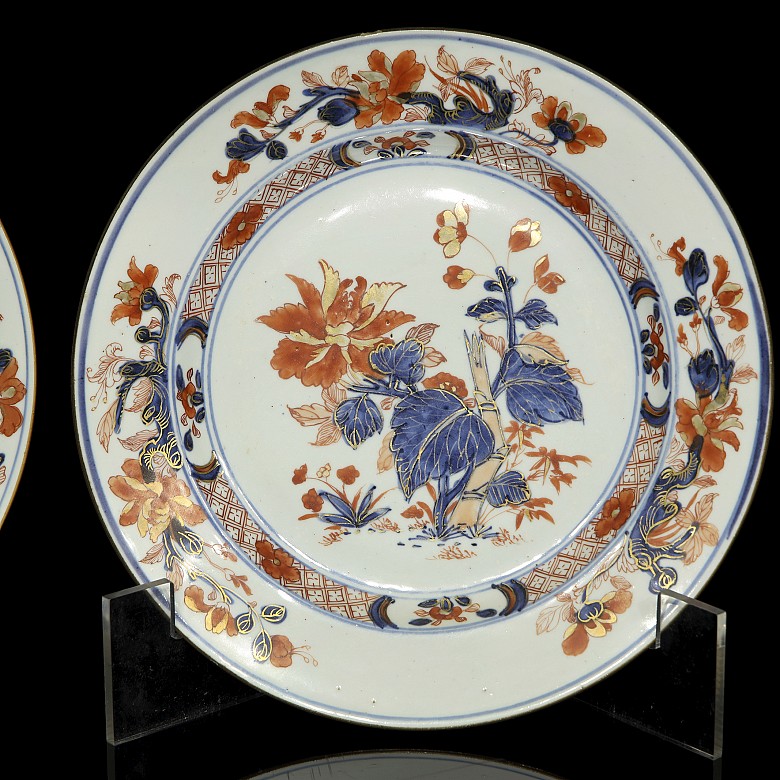 Seis platos de Compañia de Indias, dinastía Qing - 4