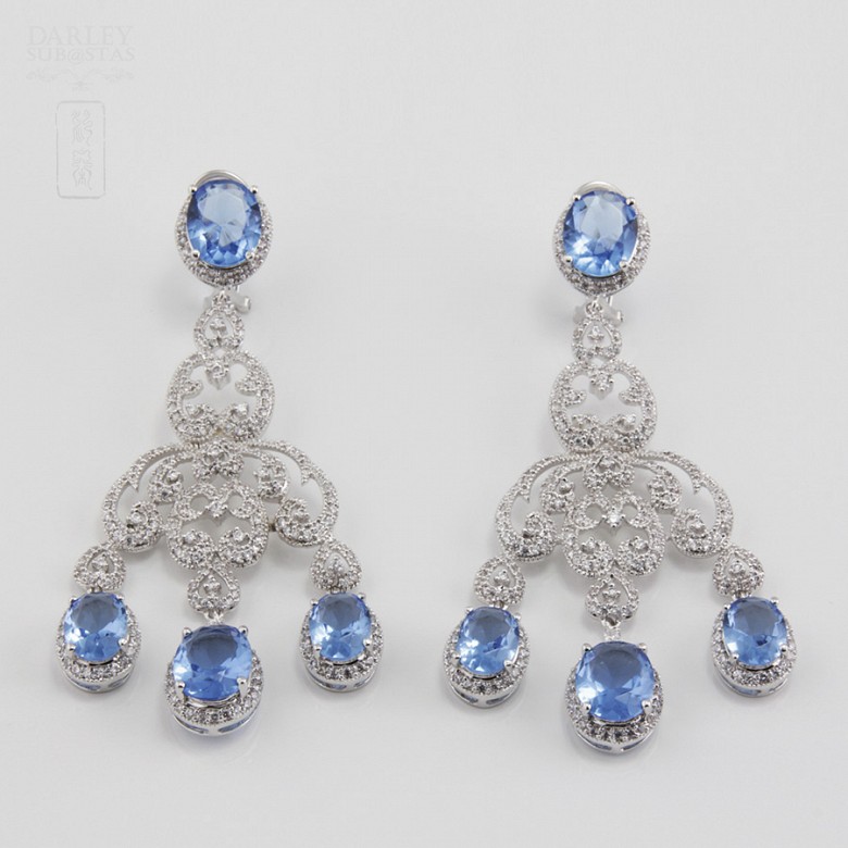 Faller blue dressing and rhodium plated - 2