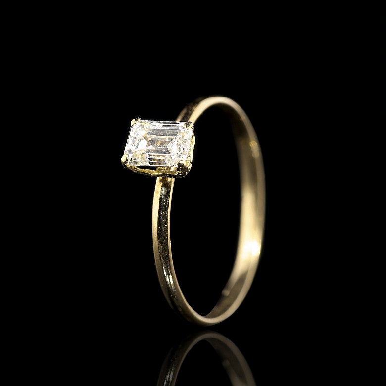 18k yellow gold and diamond ring 0.51 ct - 4