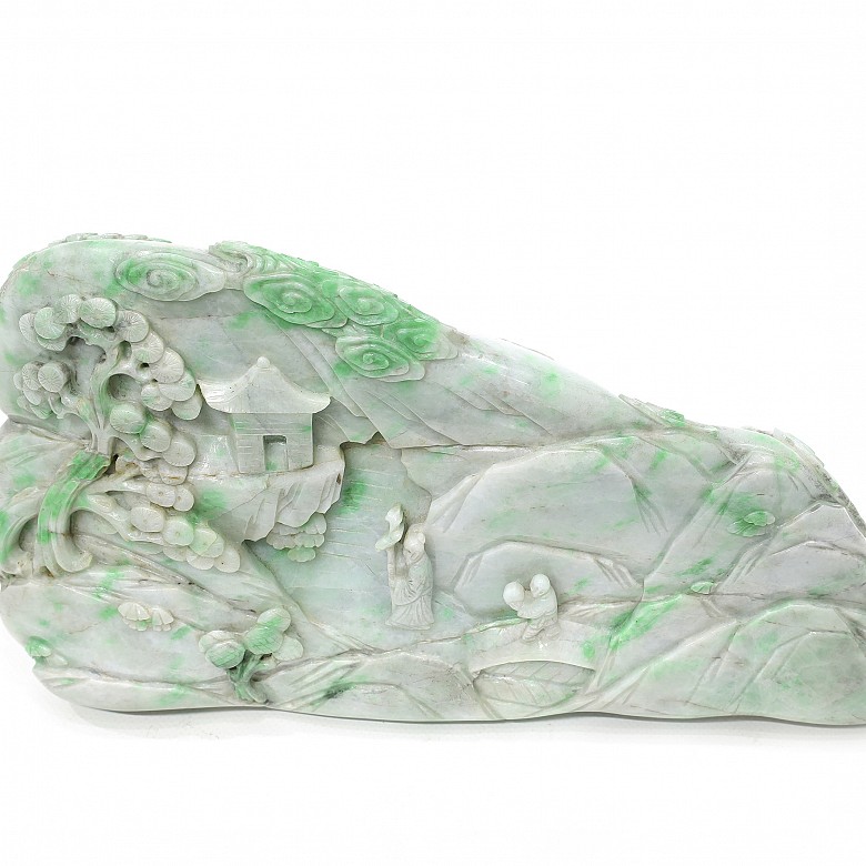 Carved jadeite mountain, 20th century