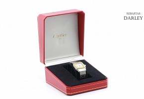 Reloj de mujer de Cartier, modelo santos, en oro y acero.