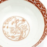 Cuenco de paisaje de porcelana esmaltada, China, Jiaqing (1796-1820)