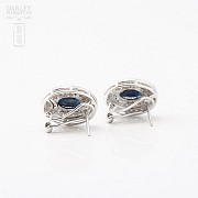 sapphire and diamond earrings 18k - 2
