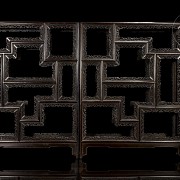 Pareja de preciosas estanterías madera Zitan, dinastía Qing