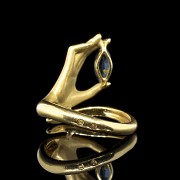 18k yellow gold and sapphire pendant and ring set, Carrera y Carrera