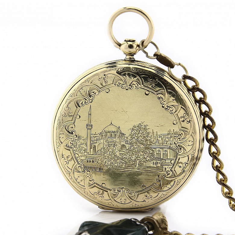 Reloj de bolsillo en oro de 18k para el mercado turco.