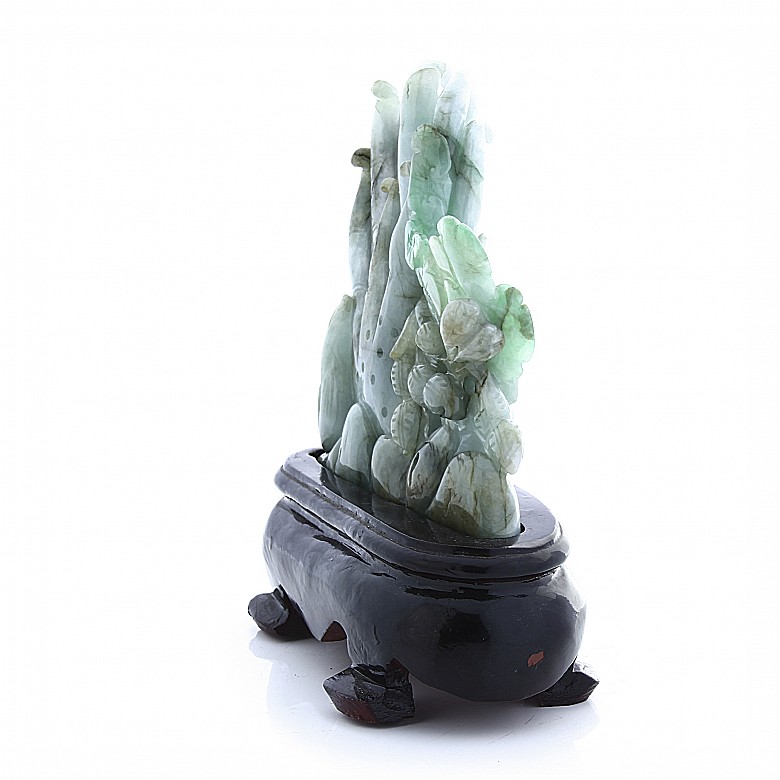 Escultura de jadeita tallada, China, s.XX