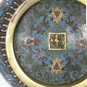 Cloisonné enamel censer, with Qianlong seal mark