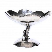 Spanish 925 sterling silver fruit bowl, punched.