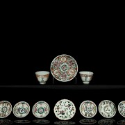 Conjunto de porcelana esmaltada, China, S.XIX - XX