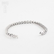 Bracelet in sterling silver, 925m / m, with rhodium and zircons. - 4