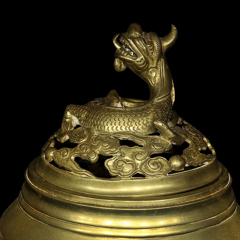 Qilin bronze censer