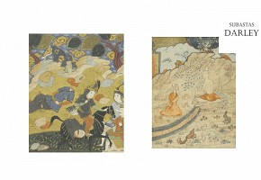 Pair of Asian illustrations, 20th century