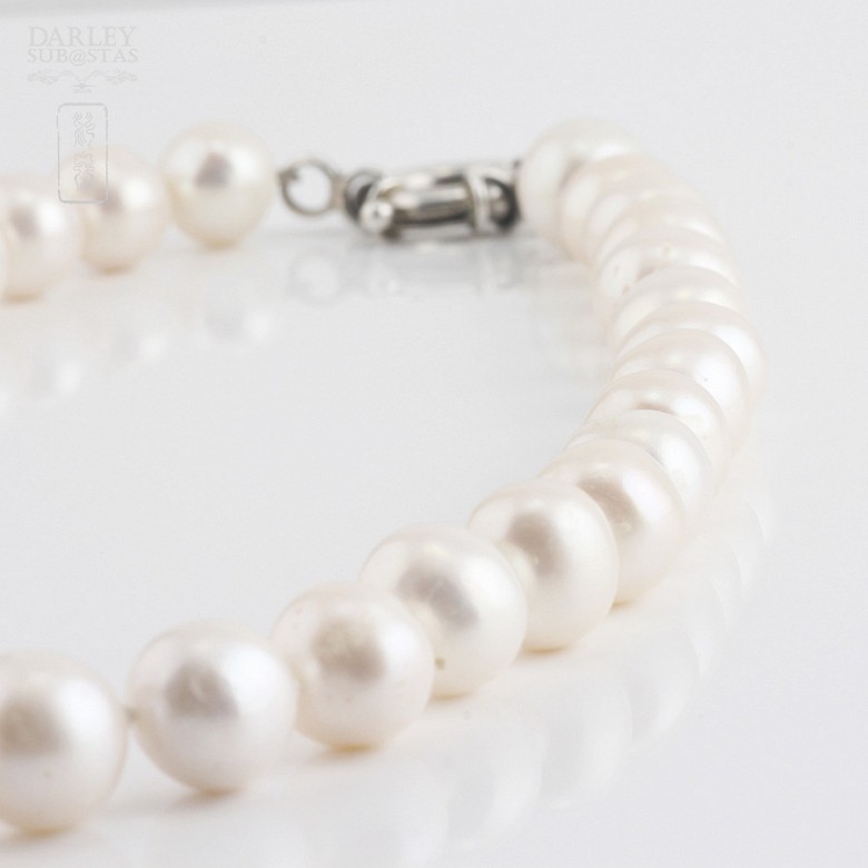 Necklace with Natural pearl sterling silver closure, 925 - 1