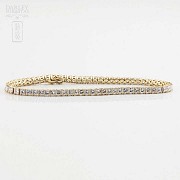 Gold and diamond Rivier bracelet 4.60cts. - 5