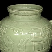 Jarrón de balaustre en cerámica vidriada, S.XX - 3